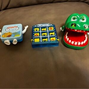 Hungry Hungry Hippos, Crocodile Dentist Jr. and Tic Tac Toe Travel Game Set